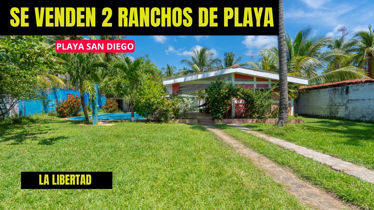 INVERSIÓN DE PLAYA 🌊 | DOS RANCHOS EN VENTA EN SAN DIEGO, LA LIBERTAD
