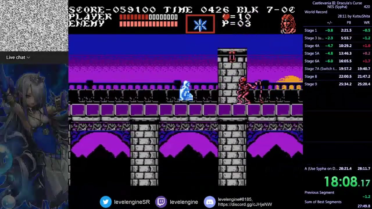 Прохождение Castlevania III за Сифу на скорость ~ 