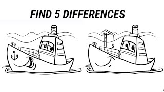 Spot the difference, find 5 differences