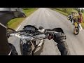 Aprilia sxv 550 chasing husqvarna 500 cr  2stroke vs 4stroke