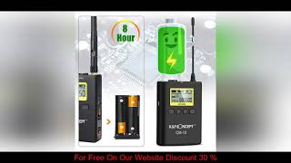 ✓ K&F CONCEPT UHF 100M REMOTE WIRELESS LAVALIER MICROPHONE 100 CHANNELS WITH 2 TRANSMITTERS+1 D
