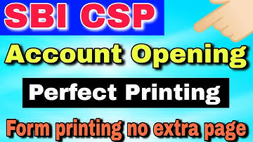 sbi csp account opening form perfect Printing | sbi csp instant account opening  |online tech 355