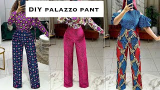 HOW TO MAKE A STRAIGHT PALAZZO PANT FITTED PANT| Cutting & Stitching| Easy Tutorial