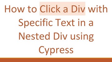 How to Click a Div with Specific Text in a Nested Div using Cypress