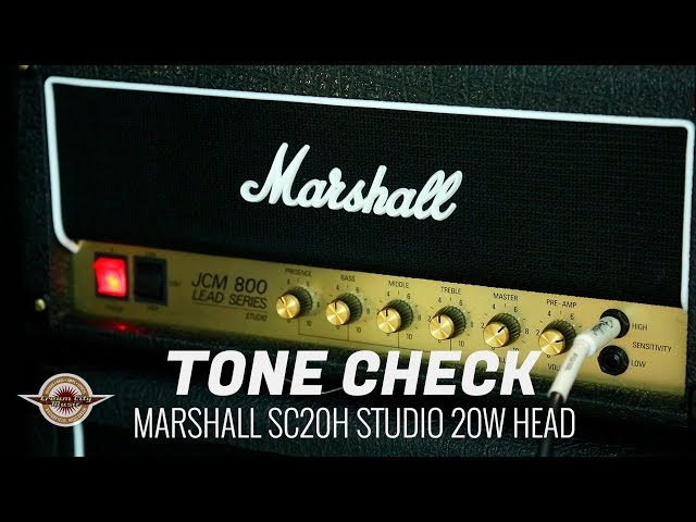 TONE CHECK: Marshall SC20H Studio Classic 20/5 Watt Tube Head Demo - NO TALKING class=