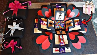 How to make Explosion Surprise gift box for birthday ! chocolate box !  DIY