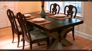 How to build a farm table. 3 inch solid wood. I built this table for one of my daughters, I hope it will be in the family for generations. 