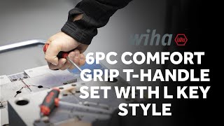 6pc Comfort Grip T-handle Set with L key Style - Wiha