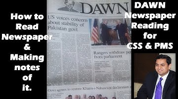How to Read Newspaper & Making notes | for CSS. PMS and all other competitive exams