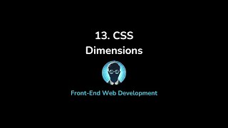 13. CSS Dimensions