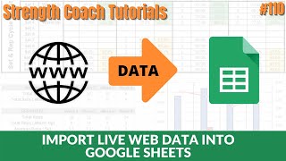 Import Live Web Data to Google Sheets With One Formula