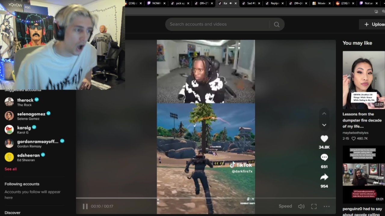 xQc reacts to Kai Cenat having the Worst Aim Ever - YouTube