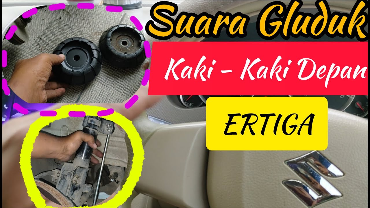 Suara Gluk Kaki Kaki ERTIGA Depan ||  Cara Ganti Karet Support & Linkstabil@ruangmesin