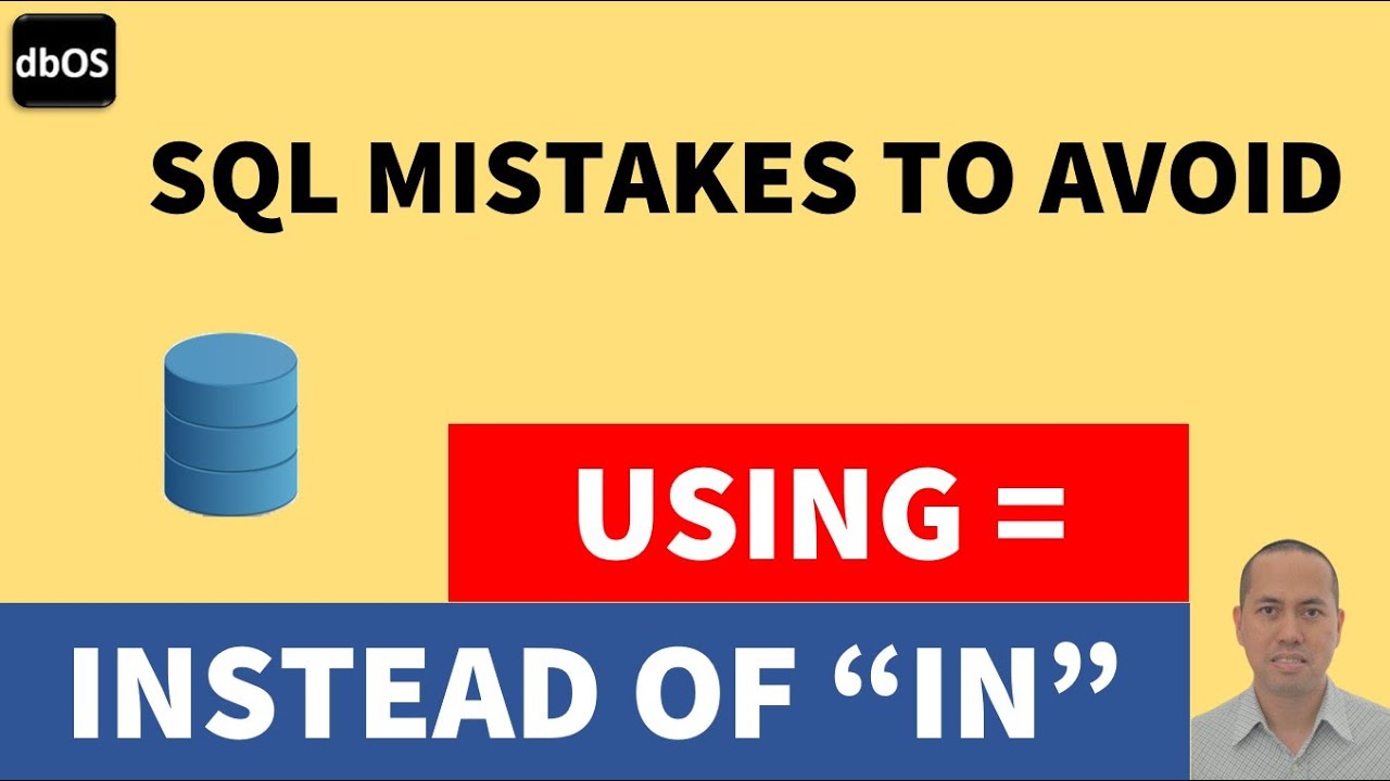 Using = Instead of IN in SQL | IN vs. EQUALS in SQL - YouTube