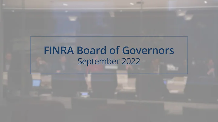 September 2022 FINRA Board Update