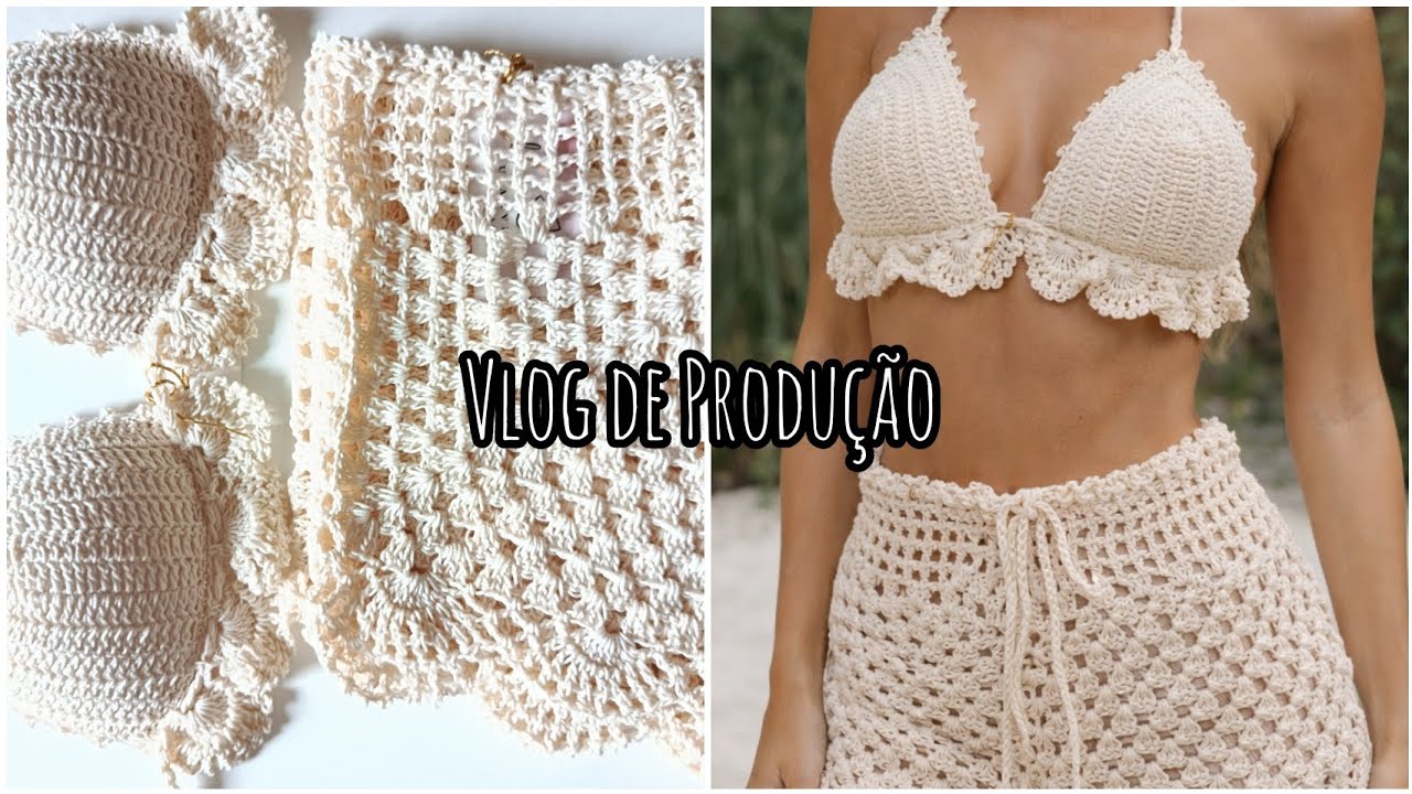 ✂️Vlog de Produção - Encomenda da Shopee - Conjunto Blogueira 🌞🌊