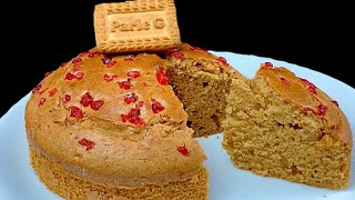 Biscuit வைத்து கடாயில் சூப்பரான பஞ்சு கேக் ரெடி | ParleG Biscuit Cake In Tamil | sponge cake