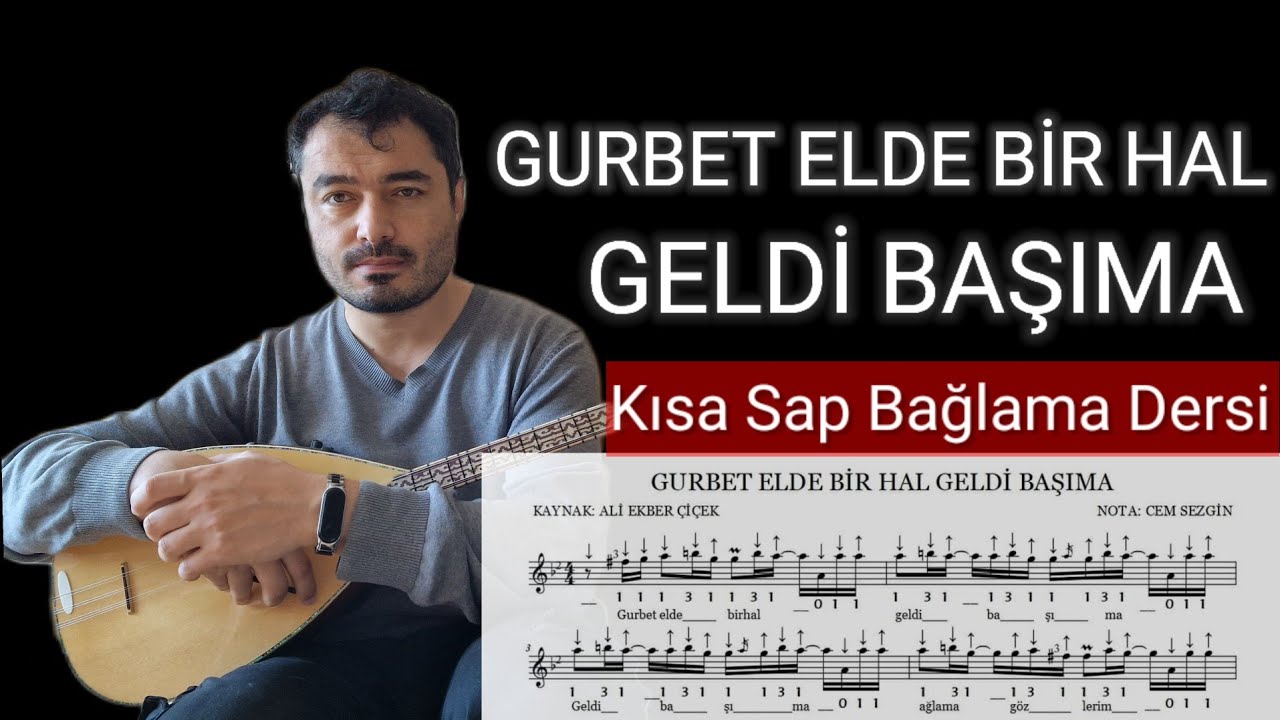 Gurbet Elde Bir Hal Geldi Başıma #solfej Kısa Sap Bağlama Ders