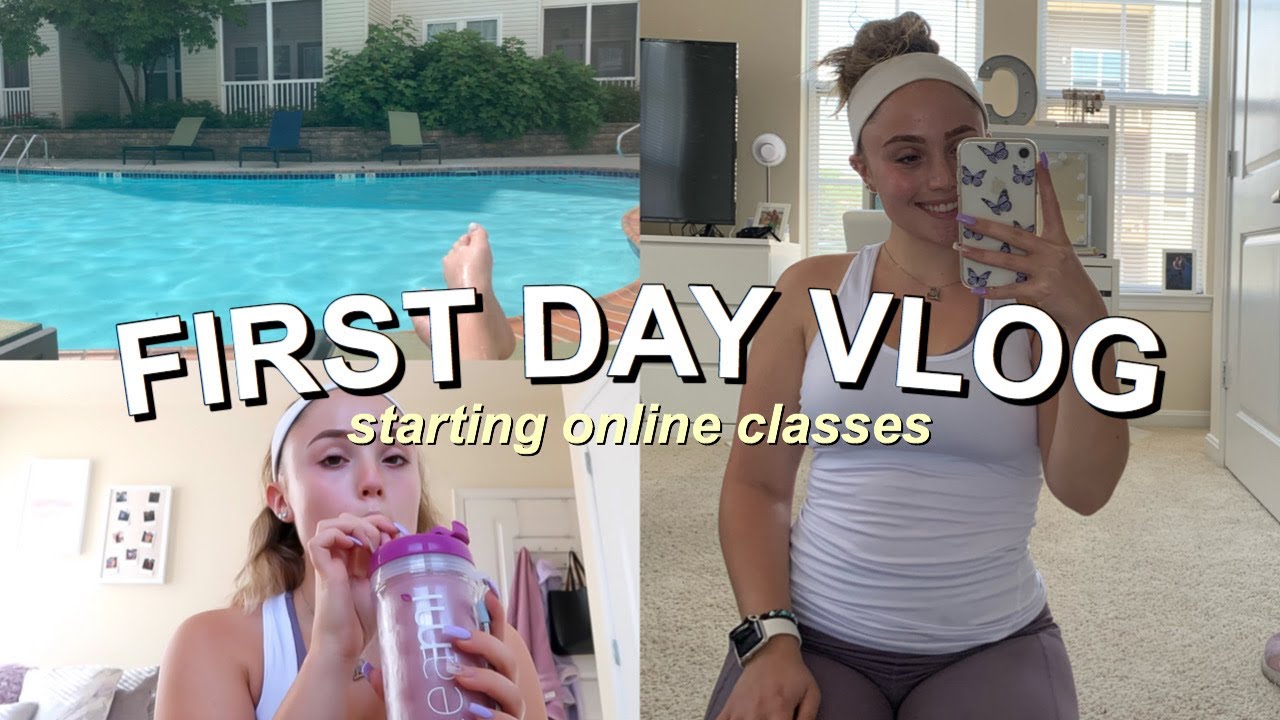 VLOG: first day of junior year (online college classes) - YouTube