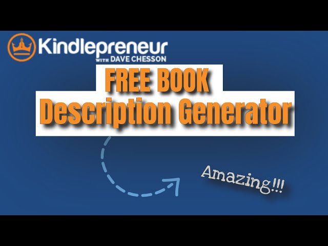 Kindlepreneur Free  Book Description Generator