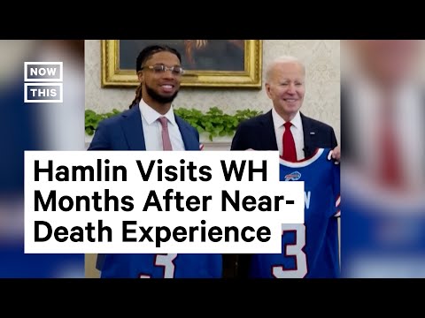 Buffalo Bills Player Damar Hamlin & Pres. Biden Play Catch in Oval Office