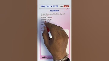 3451 TEQ Daily Byte #t4teq #tcs #wipro #zoho #google #cts #java #python #interview #jobs #developer