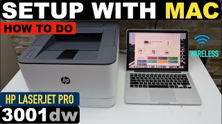 HP LaserJet Pro 3001dw Setup Using MacBook | Wireless Setup.