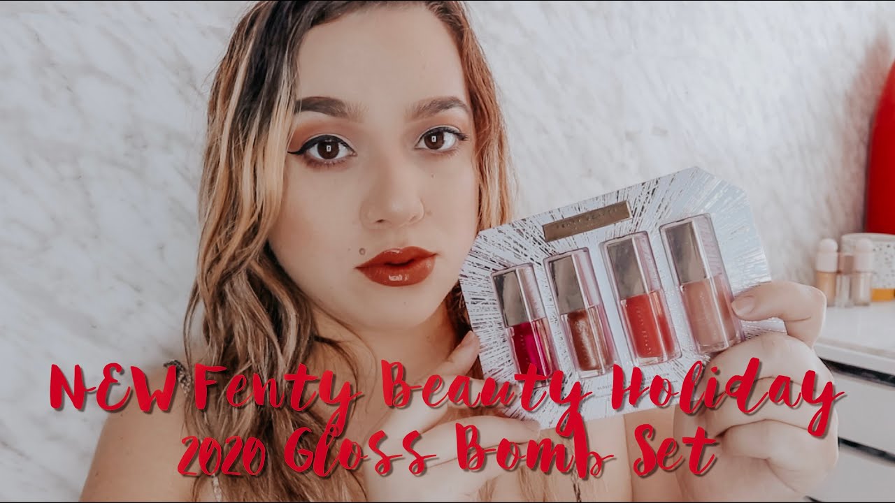 NEW FENTY BEAUTY HOLIDAY 2020 GLOSS BOMB LIP SETS | LIP SWATCHES & REVIEW!