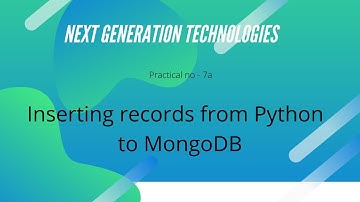 TYBSc-IT | MongoDB tutorial for beginners | Insert records in MongoDB through Python