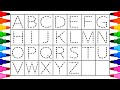 [영어놀이]그림자 점선 영어 대문자 알파벳을 A부터 Z까지 색상펜으로 따라쓰면서 영어배우기| Write Dotted Line Uppercase Alphabet From A to Z