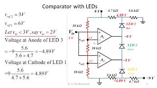 Op Amp Three level comparator with LEDs