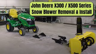 John Deere X300 \/ X500 Series Snow Blower Removal \& Installation Tutorial By Minnesota Equipment