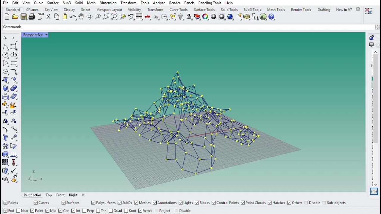 Sound Visualization    Lines and points movements with grasshopper