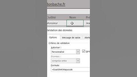 Imposer le saisie des noms en majuscules avec Excel #AstucesExcel #FormationExcel #ApprendreExcel