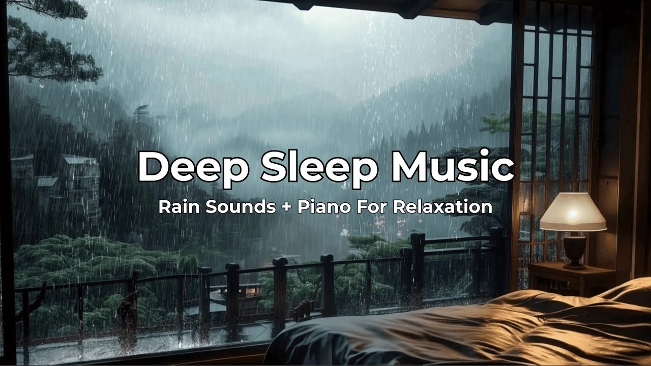 Fall Asleep Fast 🌧️ | Cozy Rain Night with Soft Piano for Deep Sleep ...