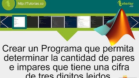 sentencia if-else – matLab (cuantos pares impares de una cifra)