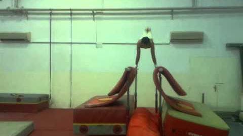 double in front flip on parallel bars