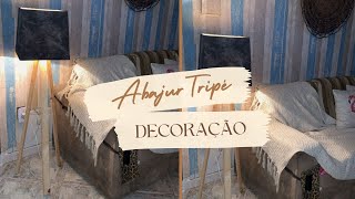 DIY - Luminária ou Abajur Retrô Tripé de Chão