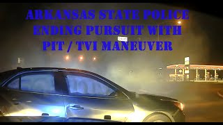 Arkansas State Police assists NLRPD ending a HIGH SPEED PURSUIT w\/ PIT Maneuver #chase