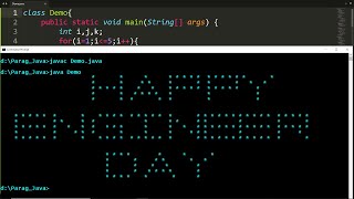 Java - Print Happy Engineer Day in using Nested Loops - Practical Demo