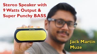 Muse Mini Bluetooth Portable Speaker – Black Stereo Bluetooth Speaker with Superb BASS & 9 Watts Output !!
