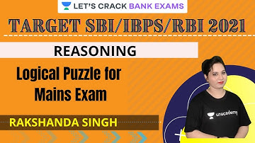 Logical Puzzle for Mains Exam | Reasoning | SBI Clerk 2021 | Rakshanda Singh