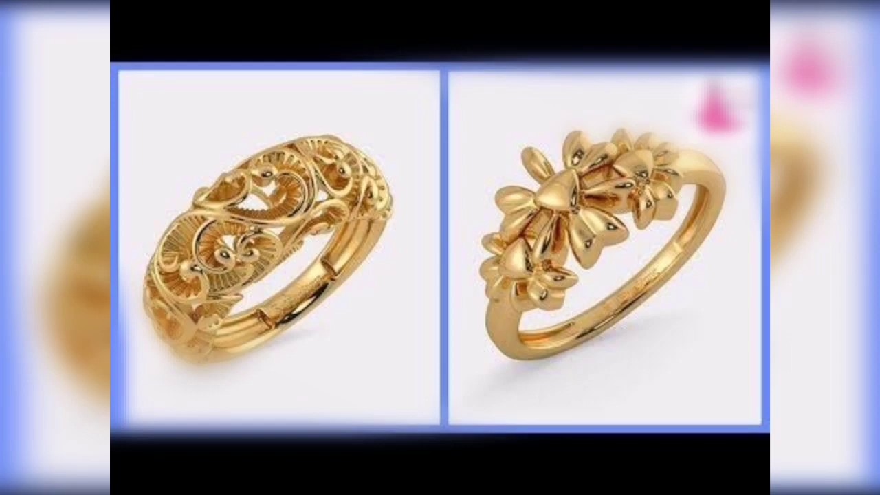 Top Trendy gold ring design for female without stone - YouTube