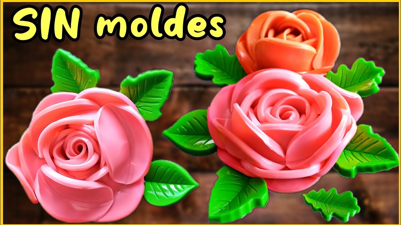 SIN MOLDES flores de gelatina / Rosas de gelatina