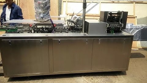 Auto pack box machine for hardware cartoning equipment debugging video,Encartonneuse automatique