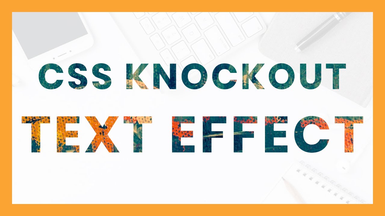 Clip image to text using CSS background-clip | CSS Text Knockout Effect -  YouTube