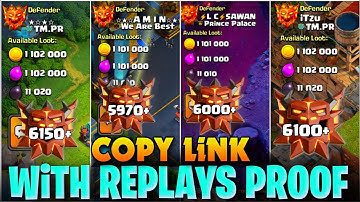 GLOBAL RANK 1 AND MANY MORE TOP 6000+ TROPHY PLAYERS BASES WITH REPLAYS PRPOF