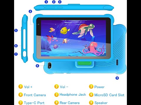 SEBBE TABLET BAMBINI Android 13, Kids Tablet 7 pollici con Quad