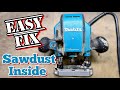 DO NOT PANIC if your Makita router stops switching on. Its only dust inside that is easy to fix.