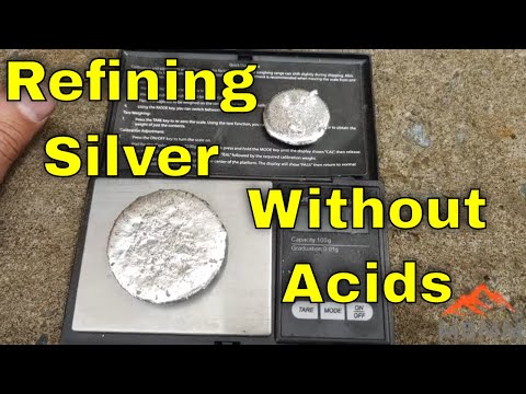 Silver Refining Process Without Acids